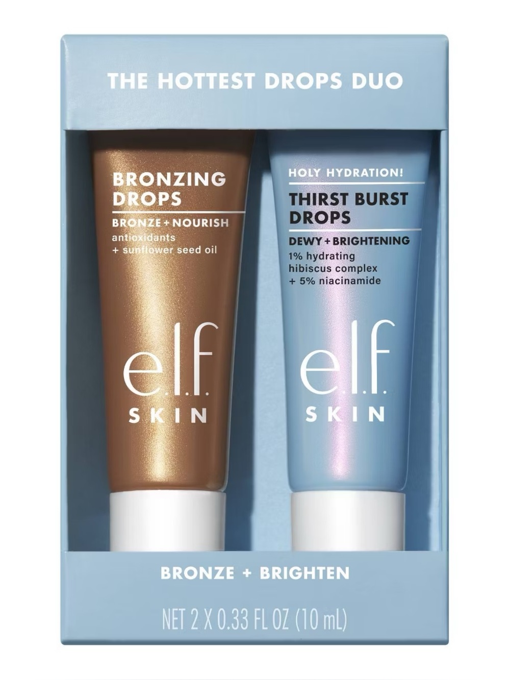 e.l.f. SKIN The Hottest Drops Duo - Bronzing Drops & Holy Hydration! NEW